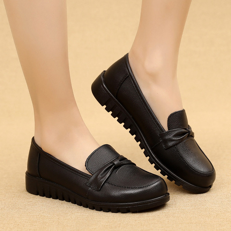 牛皮妈妈女鞋软底中老年休闲单鞋舒适平底妈妈鞋,女鞋,老爹鞋,淘宝优惠券,粉丝福利购,淘宝优惠卷