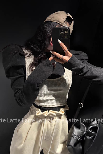 真两件打底衫洋气内搭泡泡袖