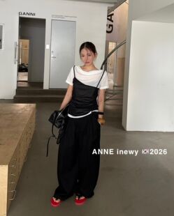 韩国东大门2026年春夏设计感假两套T恤女叠穿小个子宽松显瘦上衣