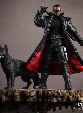 德国牧羊犬可配兵人仿真树脂桌面