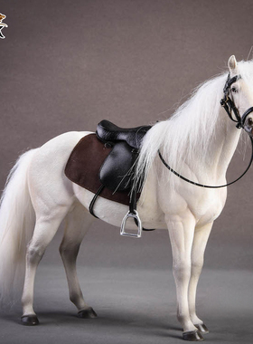 JXK 1/12温血马摆件仿真骏马树脂模型小型办公桌面动物手办装饰品