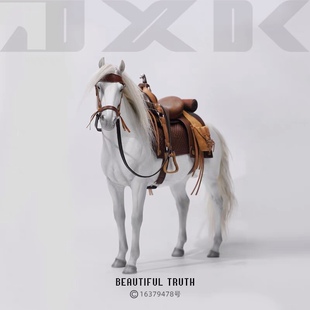 JXK 1/6 西部大镖客配件拍摄道具手办兵人坐骑仿真马模型桌面摆件