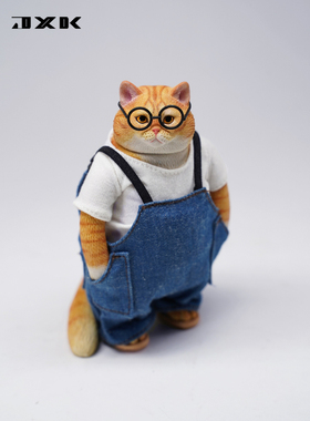 JXK 1/6肥猫2.0仿真动物模型创意猫咪宠物手办简约日常桌面摆件品