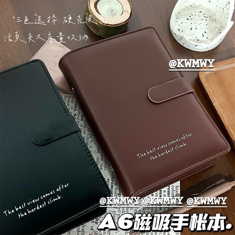港信A6活页磁吸手账本高颜值可拆卸账本便携随身记事本子笔记本