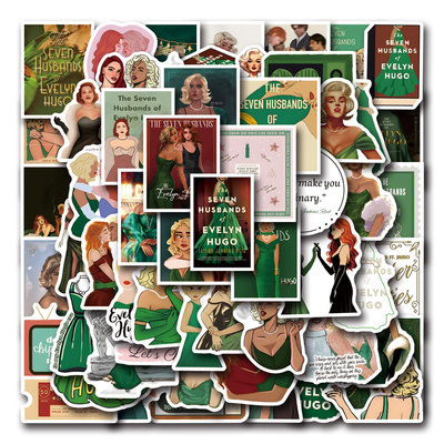 55张跨境Seven Husbands Of Evelyn Hugo涂鸦贴纸滑板车水杯贴纸