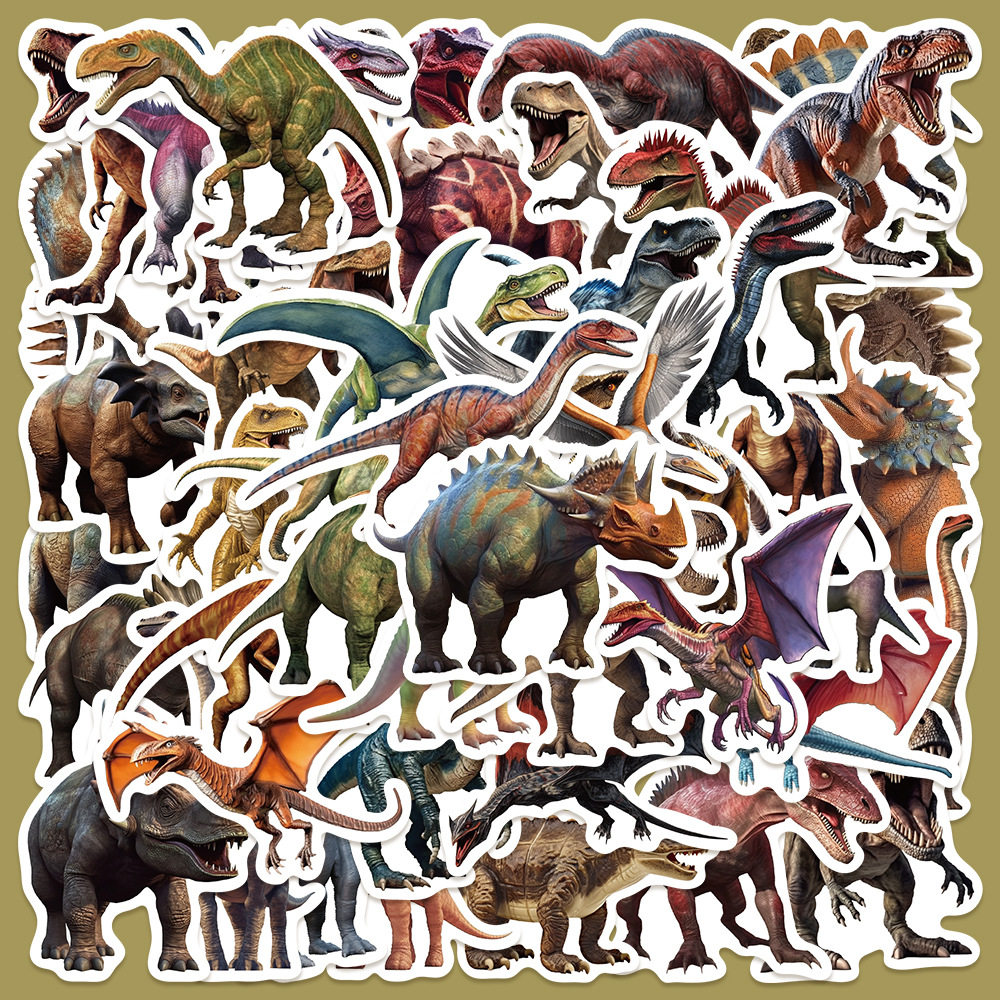 50张侏罗纪恐龙贴纸笔记本电脑手账本手机壳跨境装饰防水diy贴画,文具电教/文化用品/商务用品,贴纸/立体贴纸,淘宝优惠券,粉丝福利购,淘宝优惠卷