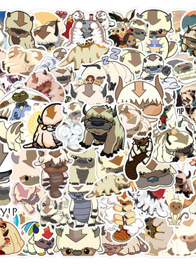 55-110张飞天满牛appa动漫人物贴纸卡通装饰手机壳行李箱贴画