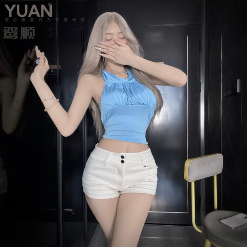 法式纯欲千金风高级感精致挂脖绑带吊带背心女外穿抹胸上衣辣妹身