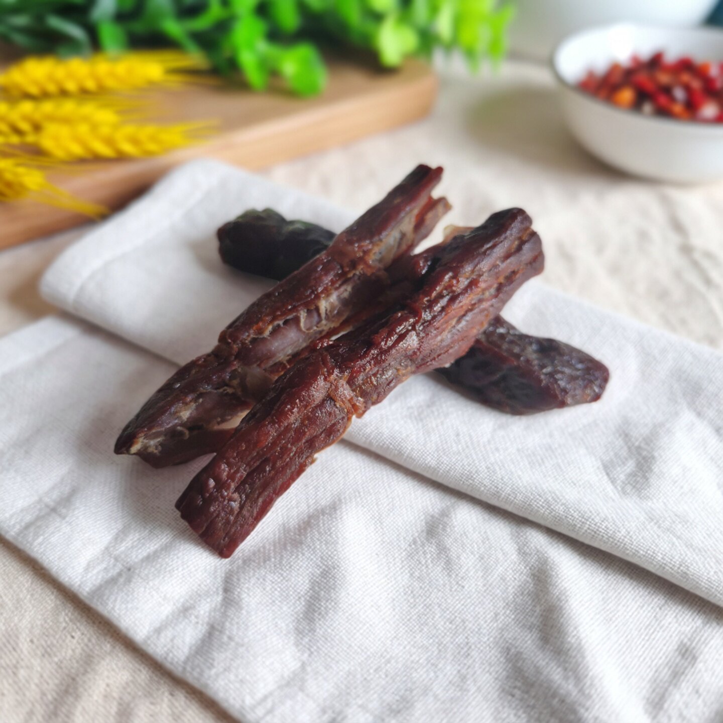 内蒙古风干牛肉干手撕牛肉条独立真空小包装7-8成干儿童零食小吃