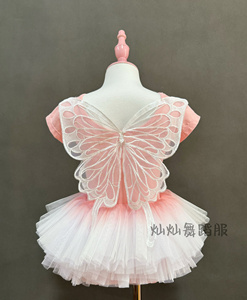 蝴蝶练功演出儿童舞蹈服演出服