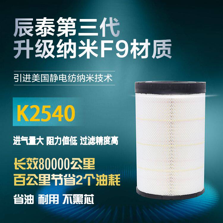 YKQ2538U9适配中联重科TK100PRO收割机空气滤芯YK2538U1空滤