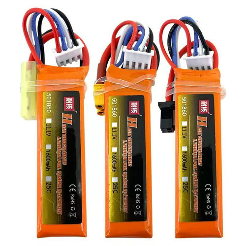 XT30司骏MP5K电池11.1V博涵田宫头M4锦明精击slr兵锋957电池11.1v