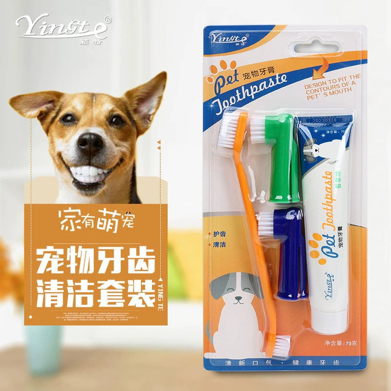 狗猫宠物指套牙刷牙膏套装