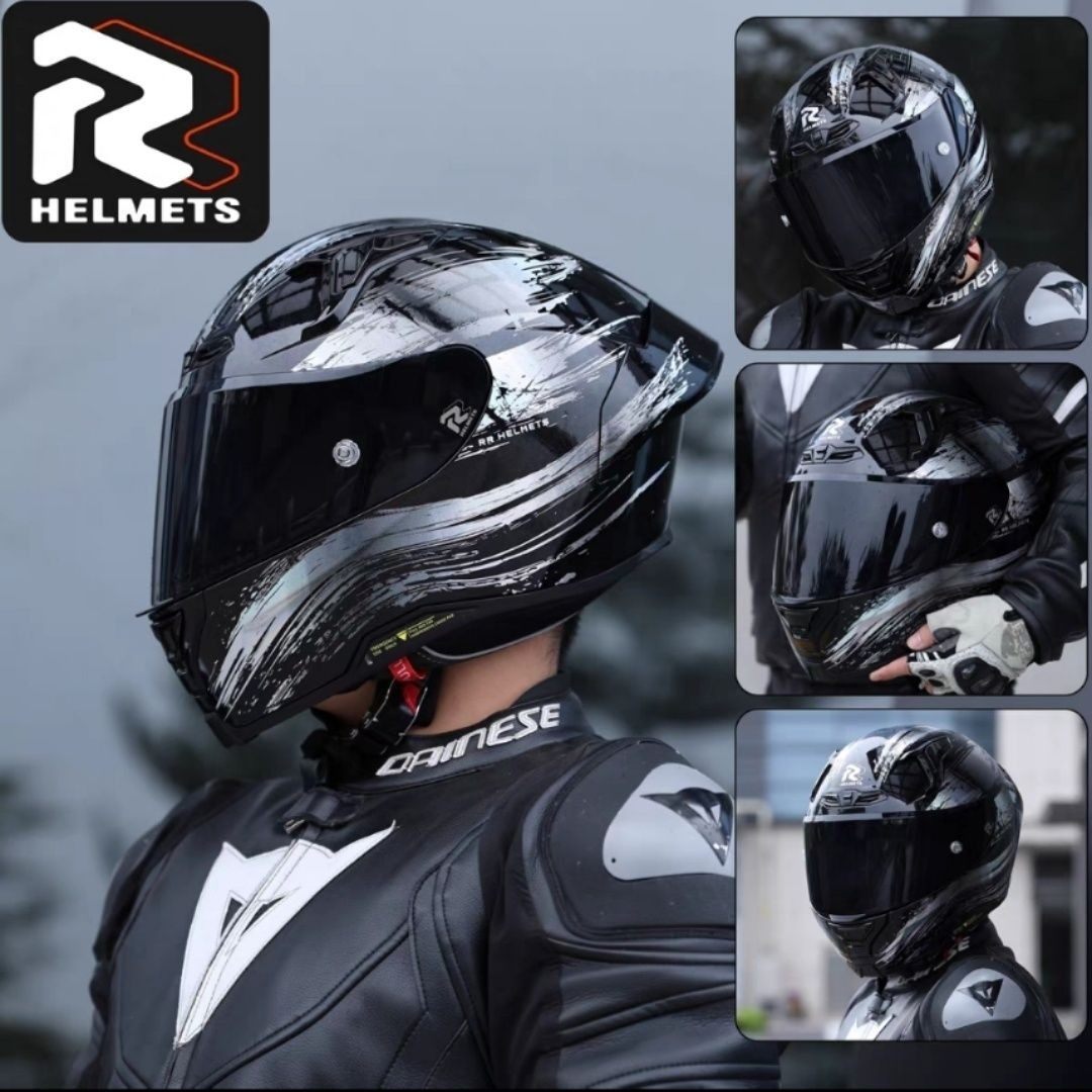 RR头盔FF101全盔摩托车情侣四季机车骑士防摔通勤男女通用暴力熊