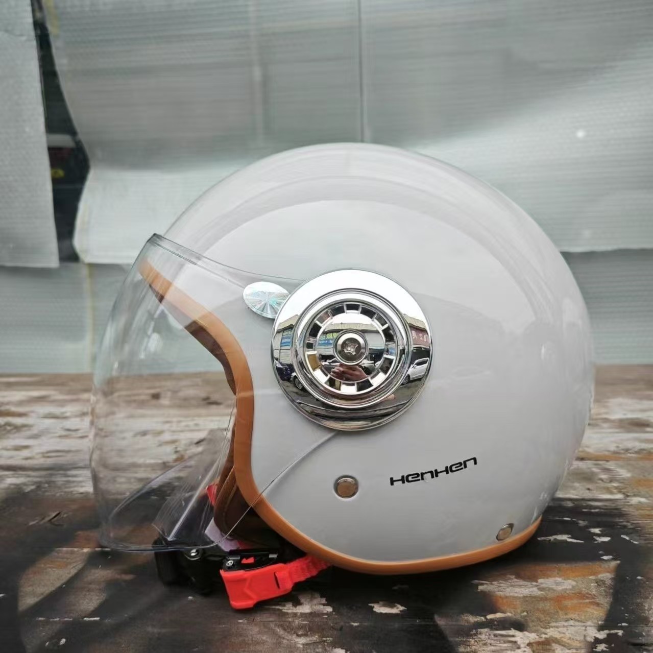 野马头盔A类3C摩托车头盔611S秋冬季保暖防风电动帽半盔四季通用