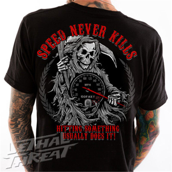 American tide brand LETHAL THREAT Retro Printed T-shirt Skull sickle Large Cotton Short sleevedin the Men's clothing, T-shirt  category - from Buy2taobao.com to provide professional Taobao agent buy service