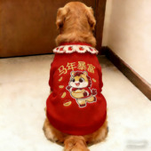 过年衣服狗狗新年中大型狗狗衣服马年暴富冬保暖金毛宠物衣服两脚