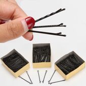 影楼夹子盘发小发夹黑夹U型夹卡子黑发夹圆头儿童夹一字夹波浪夹