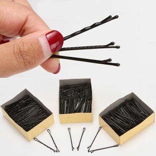 影楼夹子盘发小发夹黑夹U型夹卡子黑发夹圆头儿童夹一字夹波浪夹