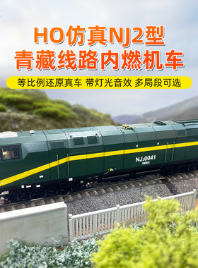 百万城中国系列HO仿真NJ2青藏高原内燃机车火车模型收藏合金轨道