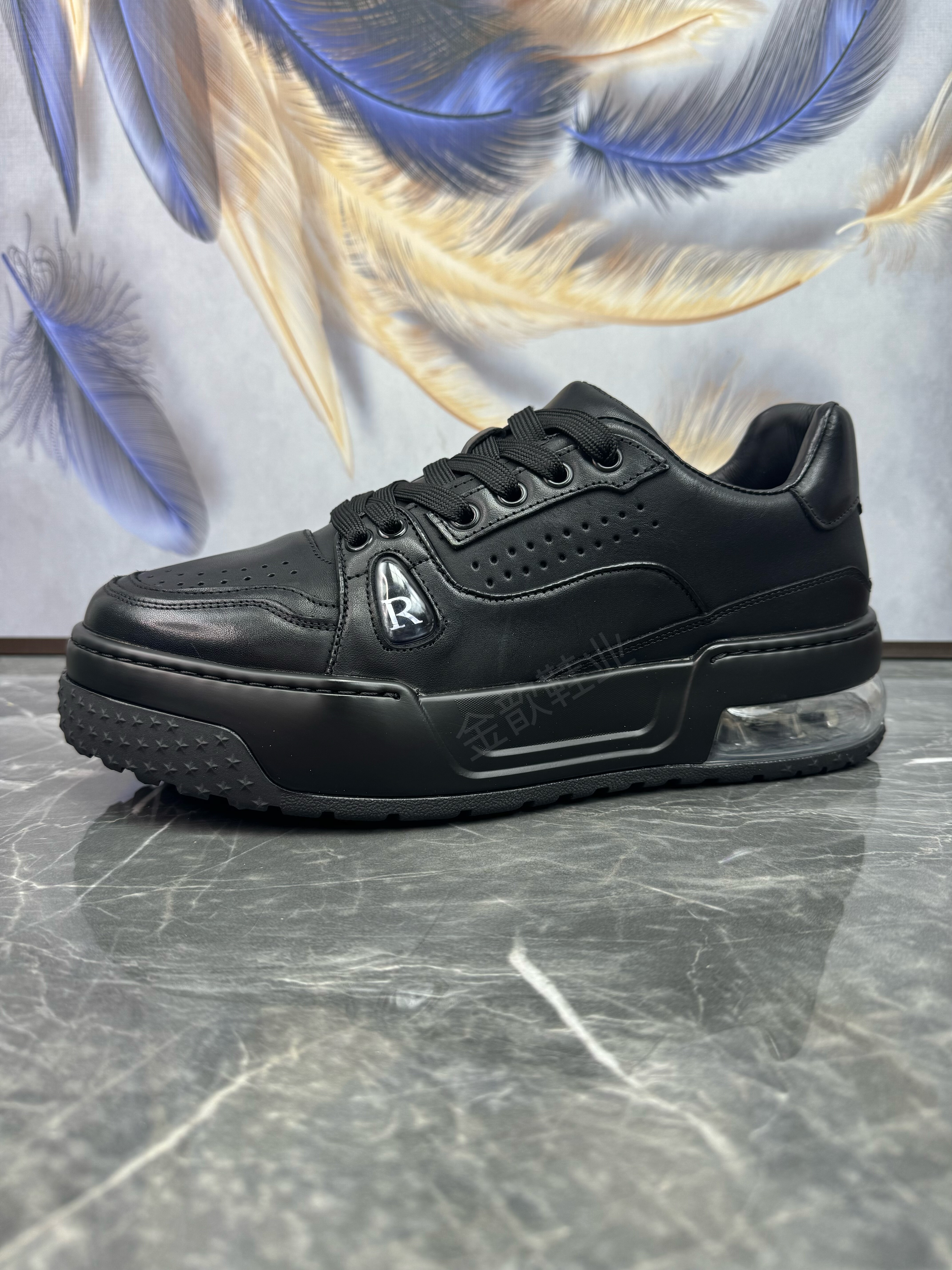 头层牛皮气垫软厚底真皮休闲板鞋