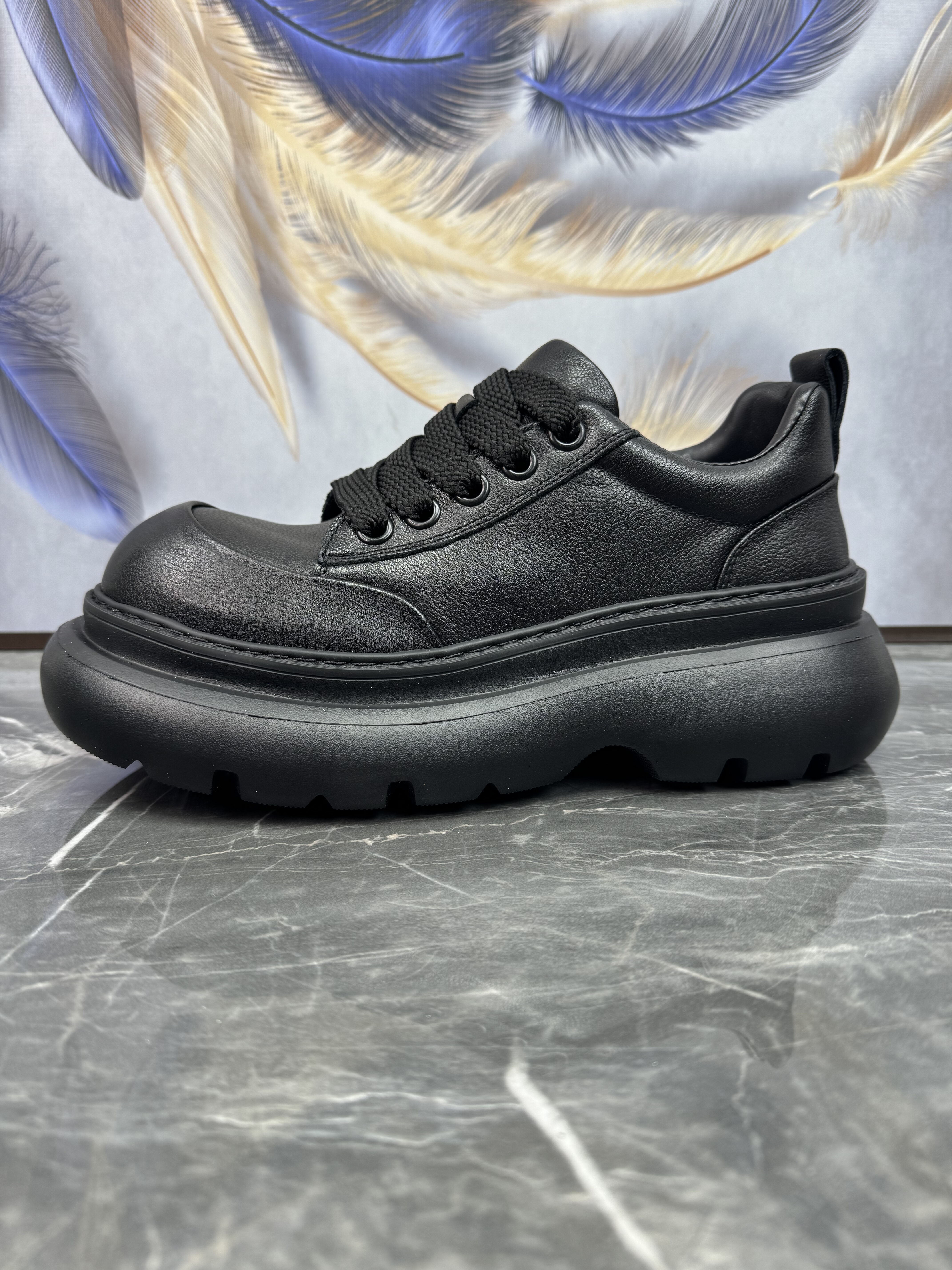 男鞋2025冬季新款头层牛皮轻便厚底增高简约百搭真皮大头休闲潮鞋,流行男鞋,休闲板鞋,淘宝优惠券,粉丝福利购,淘宝优惠卷