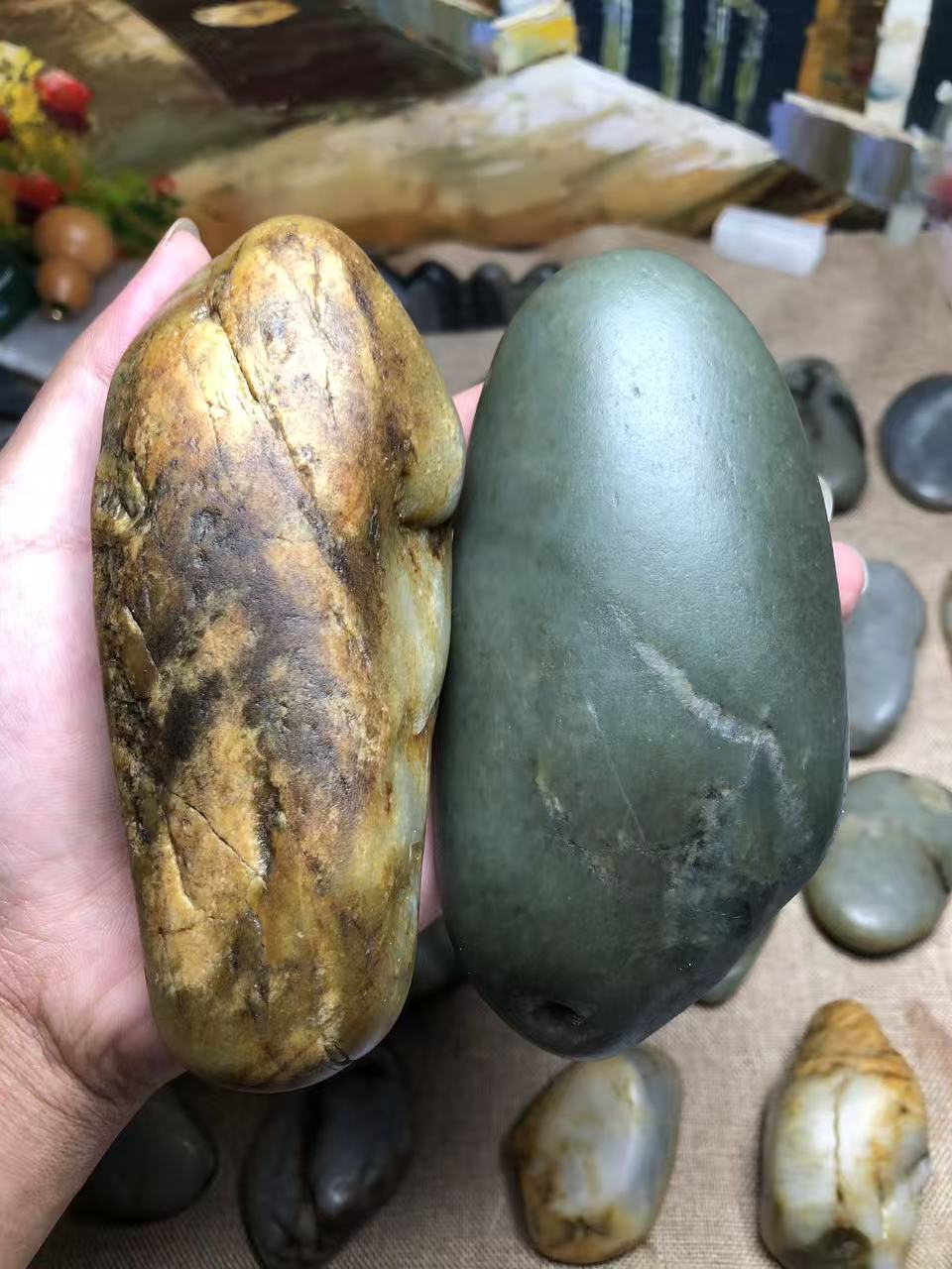 5#新疆和田玉籽料原石 原籽原皮无修无二上 吊坠挂件手把件玩料