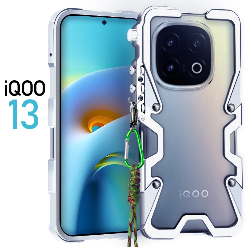 适用于iQoo13手机壳iqoo12pro机械臂保护套爱酷iqoo11pro金属边框iq009加厚防摔透气散热i10pro全包边铁框11s