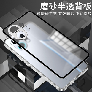 适用于OPPO K13TurboPro手机壳新款k13turbopro金属边框加厚防摔镜头保护套磨砂背板后盖全包边铁硬壳防尘网