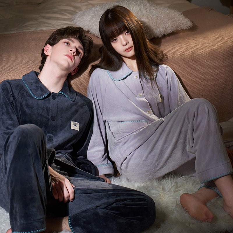 马克公主海岛绒情侣睡衣男女款秋冬季高级感薄绒睡觉穿家居服套装,女士内衣/男士内衣/家居服,睡衣/家居服套装,淘宝优惠券,粉丝福利购,淘宝优惠卷