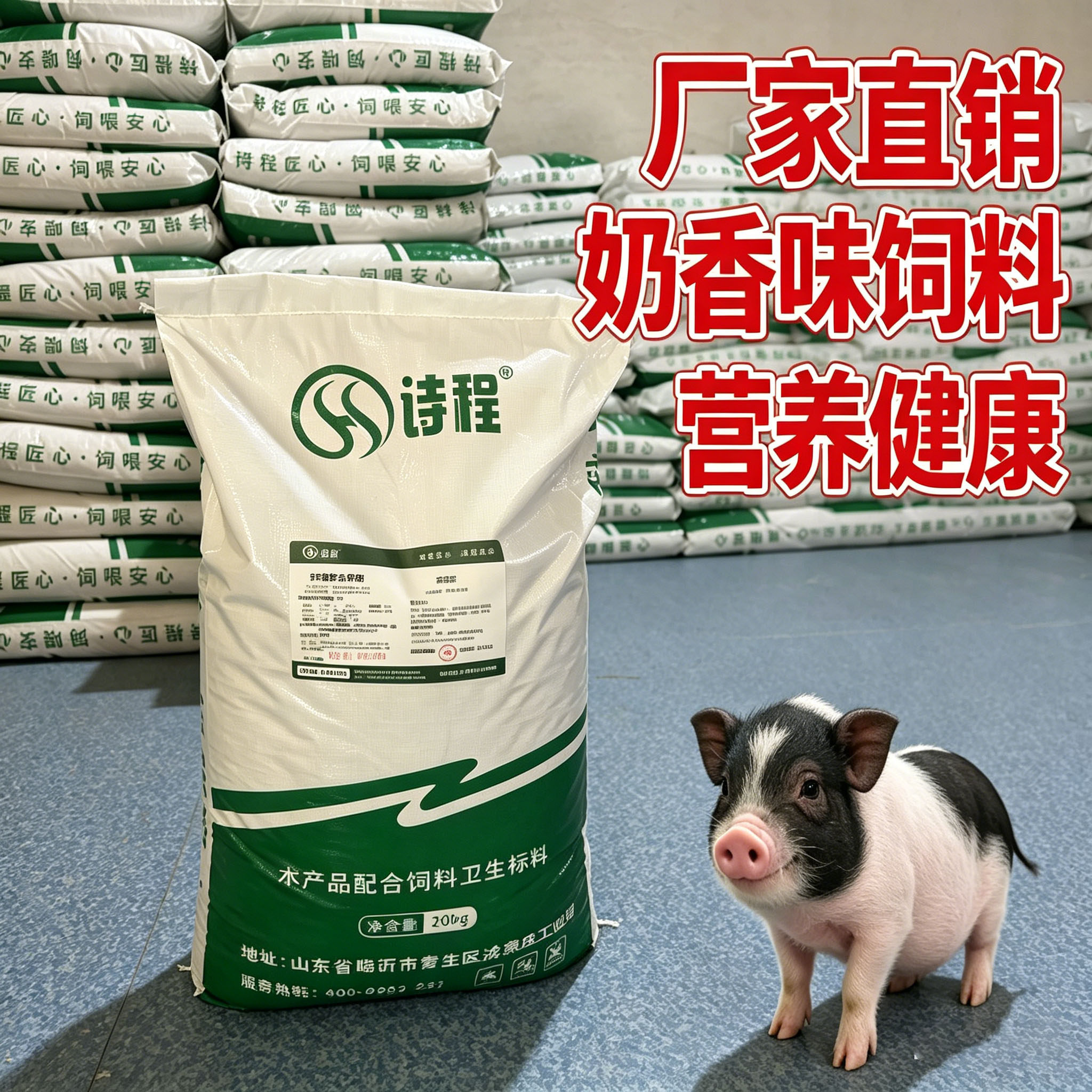 小香猪饲料宠物猪饲料小猪开口料高营养蛋白幼猪母猪妊娠颗粒猪粮