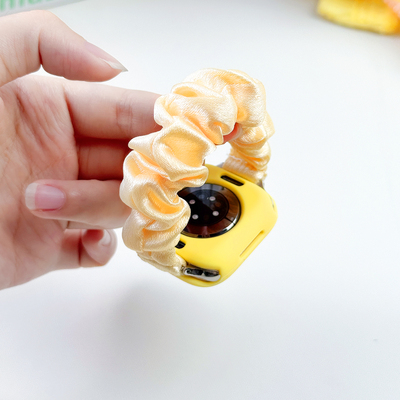 适用于苹果手表表带s11新款大肠发圈iwatch s10弹力绳AppleWatch高级感s987保护套壳se秋冬季XL运动智能腕带