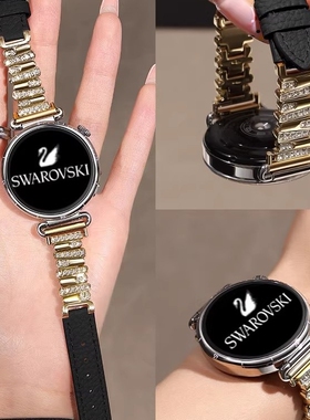 适用佳明255手表表带Forerunner255M/265M金属镶钻小香风Garminfenix8/7/5腕带vivoactive4S/Venu3S替换带jw