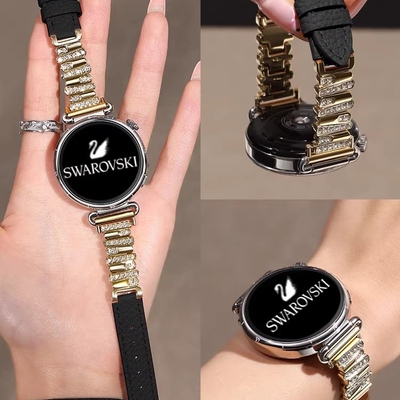 适用佳明255手表表带Forerunner255M/265M金属镶钻小香风Garminfenix8/7/5腕带vivoactive4S/Venu3S替换带jw