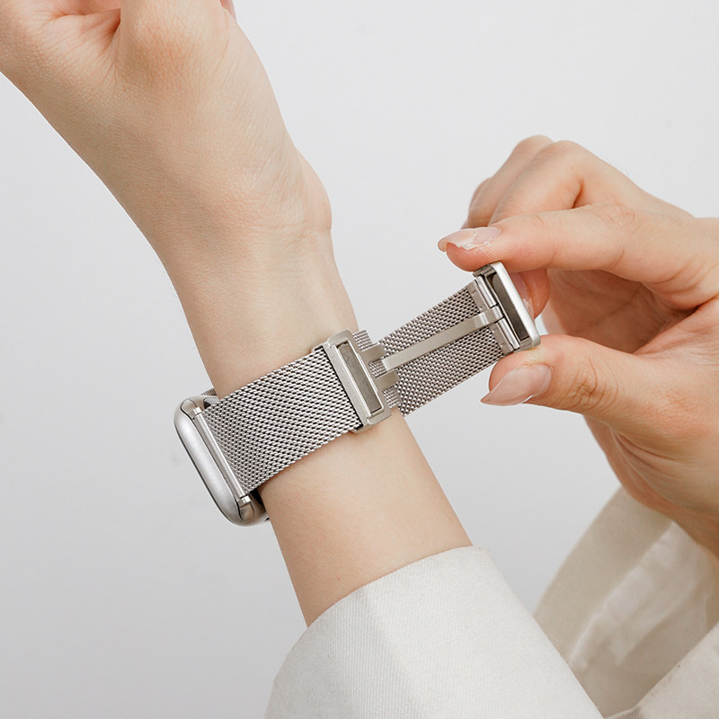 适用applewatch8表带s9苹果iwatch10手表带S8米兰尼斯s7磁吸扣ultra夏天SE新款41/45mm透气s6男女款watch腕带图片