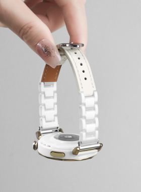 适用华为GT6表带gt5手表watch5/4pro智能watchgt3女款41mm陶瓷真皮高级感gt2/1运动男女生fit荣耀magic2腕带