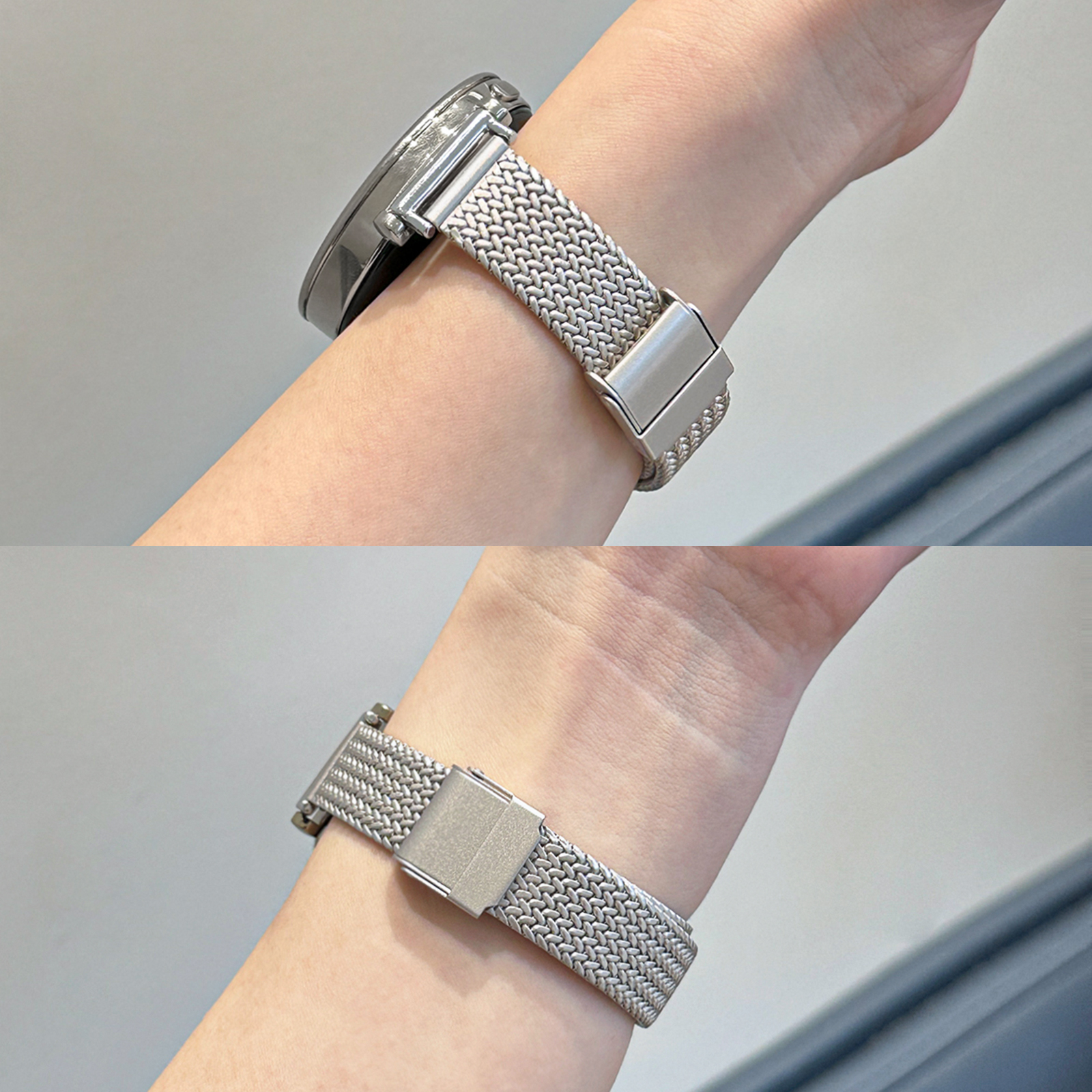 适用华为gt5表带watchgt4麦穗编织watch5/4pro手表女生41mm专用金属不锈钢gt5pro细款女士荣耀GS高级运动配件