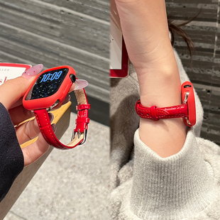 秋冬季 适用于小米手环9pro表带高级感REDMI 4系列运动智能腕带JY高级感女款 手表5 WATCH6竹节纹8Pro针扣新款