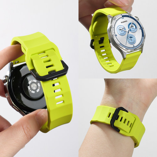 适用华为gt6表带gt5/4新款波浪纹GT5Pro男士反扣硅胶腕带watch4/3智能运动手表gt3男女款JY透气夏季专用配件