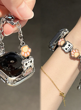 适用于小米手环9Pro表带新款Xiaomi猫爪弯片表链8pro金属10pro腕带运动手表红米watch6/5保护套壳XL夏季智能