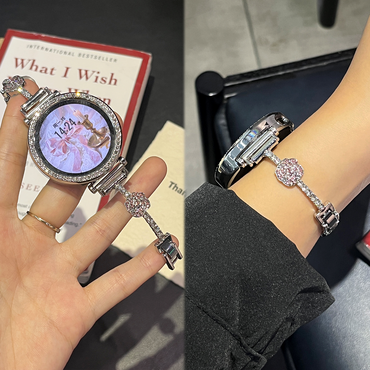 【山茶花】适用华为gt6表带GT5新款金属watch5智能运动gt4手镯Pro链式手表WATCH4/3腕带JY女款高级感夏专用