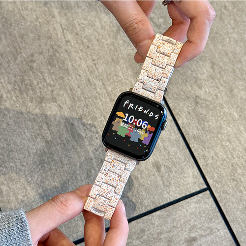 适用苹果手表表带s10 iwatch8 applewatch11三珠PC树脂S9s8女士series运动SE新款7代s7夏季高级感