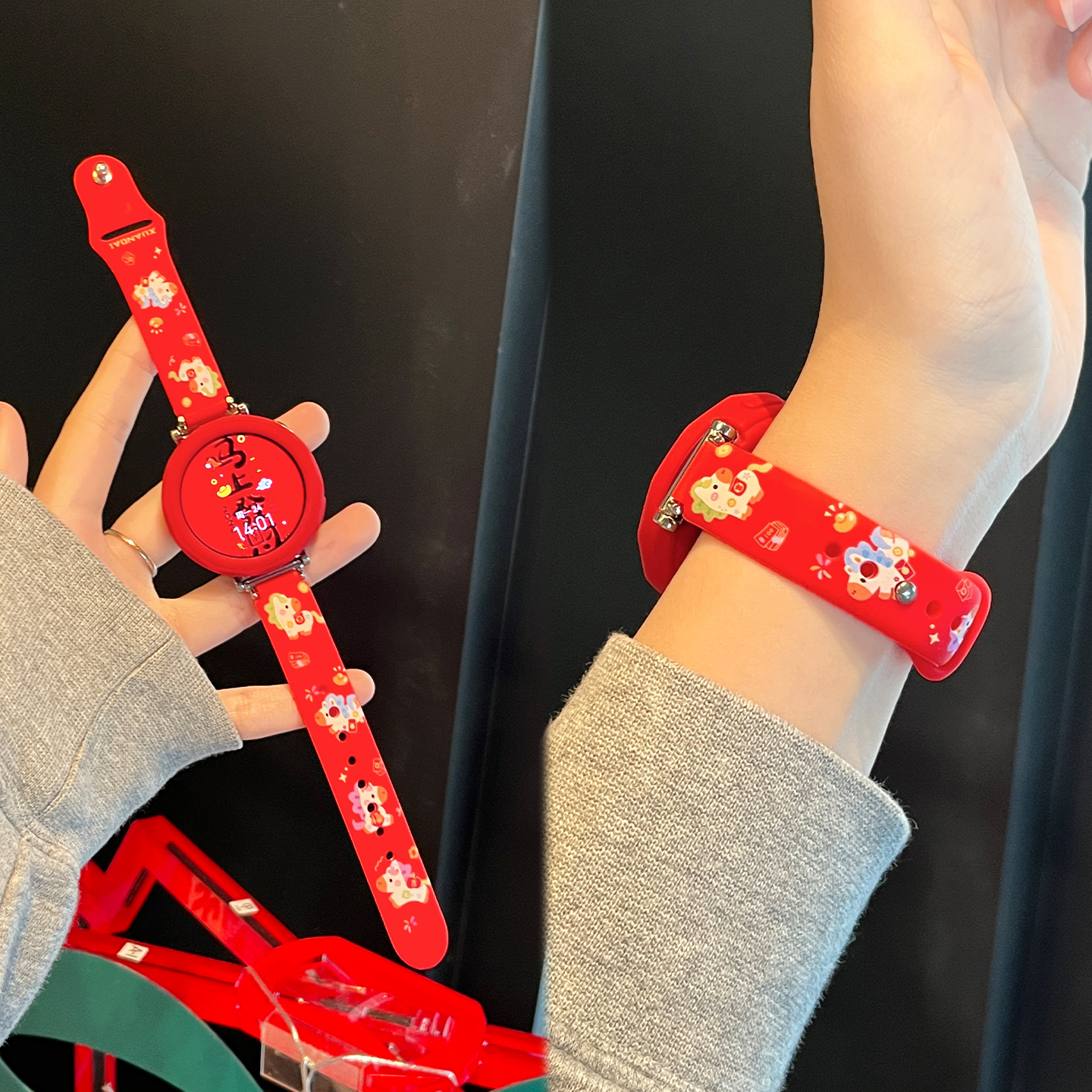 【福马吉祥】适用于华为手表gt5表带GT6Pro新年款男女生gt6硅胶watch5/4运动智能腕带荣耀ultra时尚XL高级感