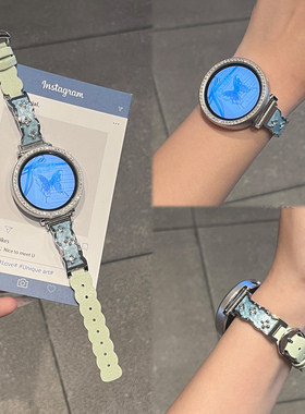 适用华为gt6表带GT5新款金属watch5鎏金波浪纹gt4智能运动硅胶手表gt5pro女士watch4/3腕带fit女款高级感JY夏