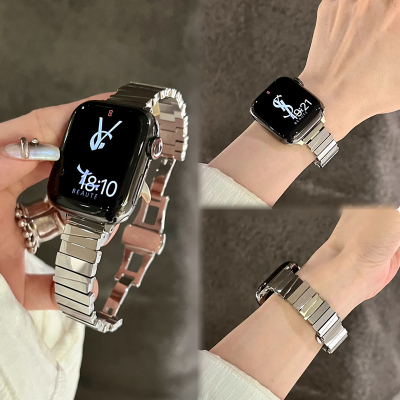 适用小米手环9Pro表带新品不规则镶钻时尚女生款创意小米8pro腕带红米watch6/5手表表带高级感金属秋冬替换带