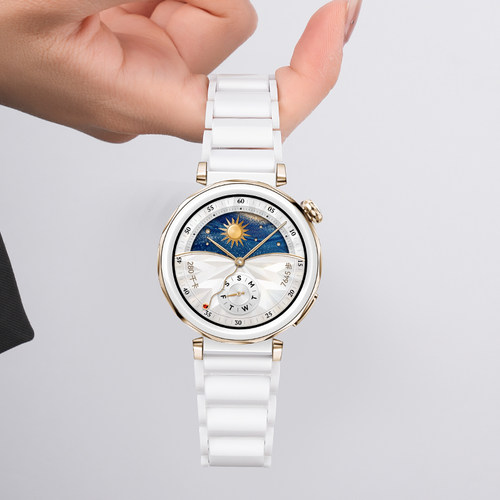 适用华为gt5pro表带gt6新款陶瓷GT5/4女士三珠小蛮腰腕带watch5/4智能运动手表gt3/2男女款JY官方同款非原装