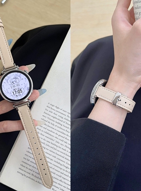 适用华为gt6表带GT5女款watch5/4pro真皮gt4夏季gt5pro高级18mm专用fit女士watch3手表带GS4荣耀magic2小众