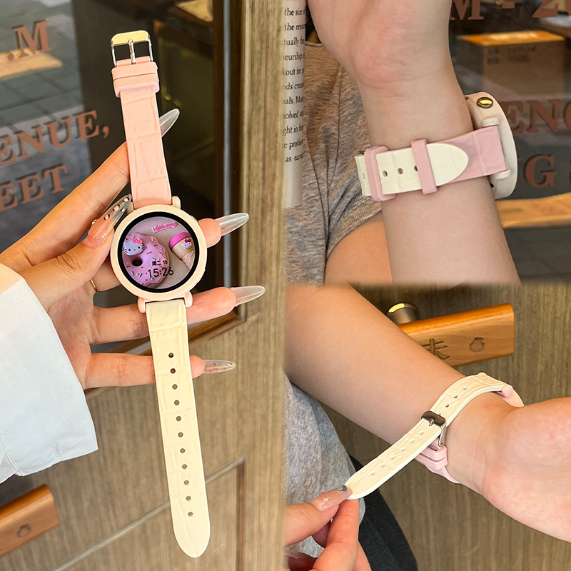 适用华为gt5表带GT4新款硅胶竹节纹腕带watch5夏季女款gt5pro保护套壳41mm高级感时尚XL智能运动透气替换配件