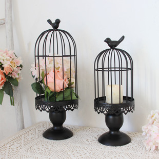 新款白色鸟笼装饰婚庆婚礼多肉花架挂饰绿植家居饰品阳台庭院铁艺