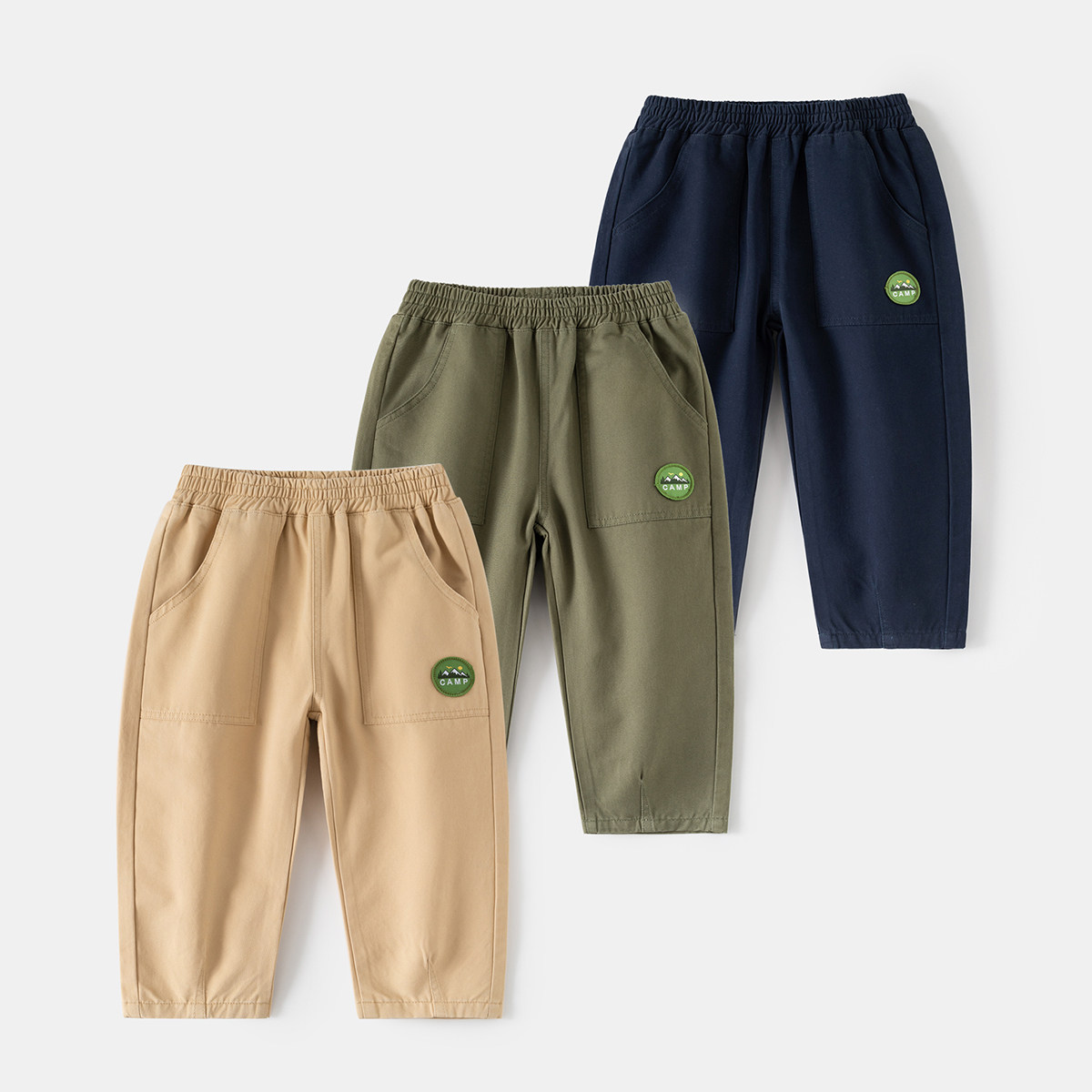 儿童裤子 2026新款男童休闲长裤韩版宝宝贴标裤子潮